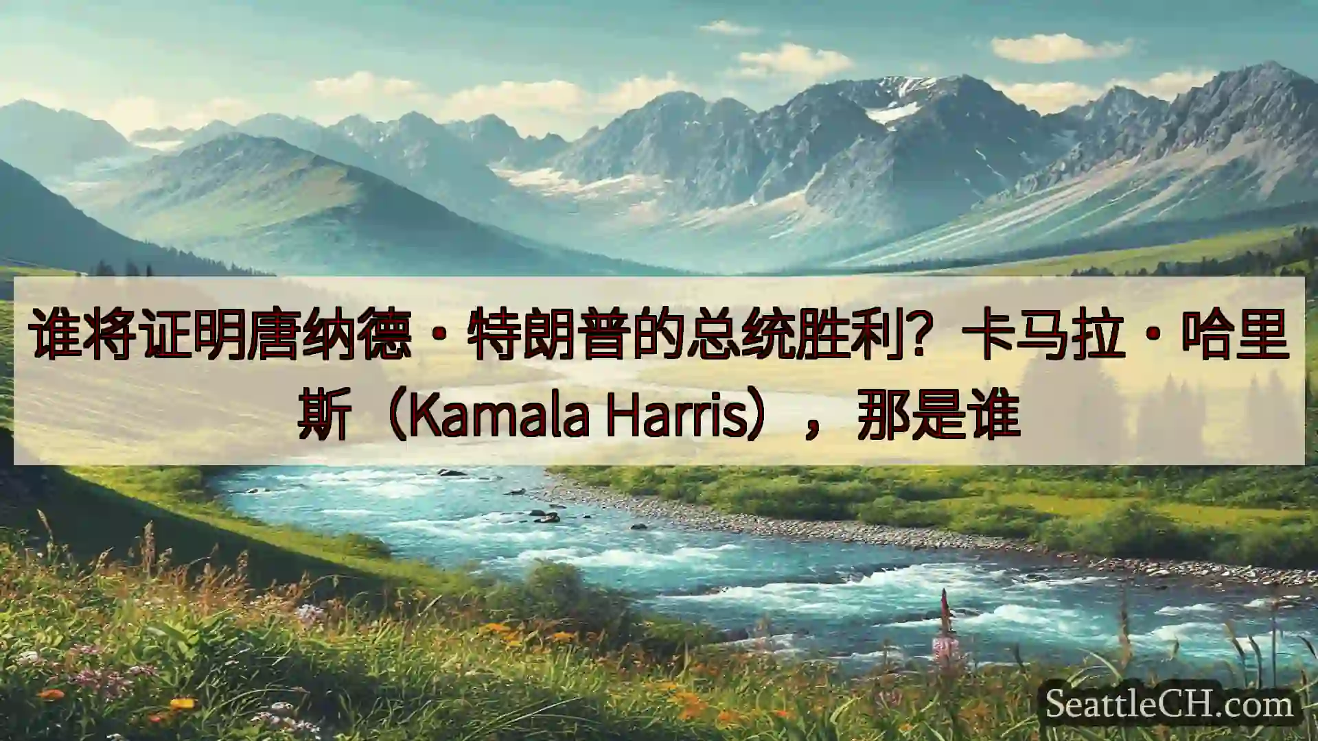 西雅图新闻 谁将证明唐纳德·特朗普的总统胜利？卡马拉·哈里斯（Kamala