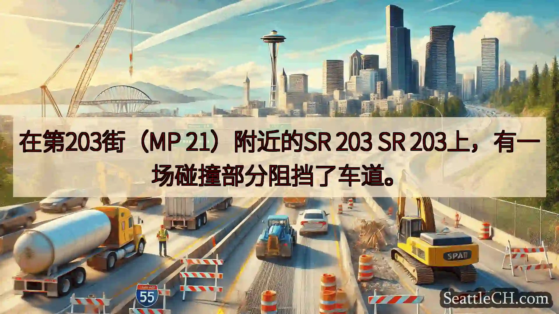 西雅图交通新闻 在第203街（MP 21）附近的SR 203 SR