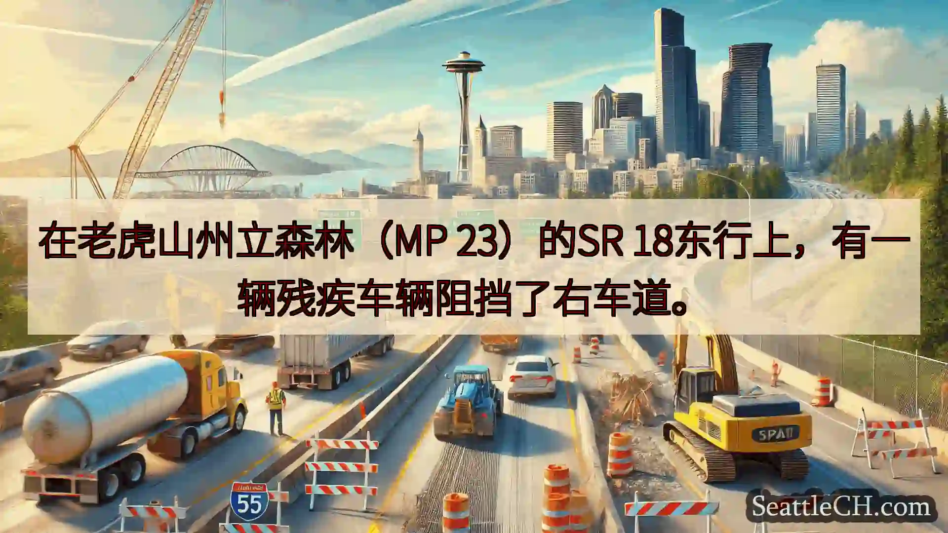 西雅图交通新闻 在老虎山州立森林（MP 23）的SR
