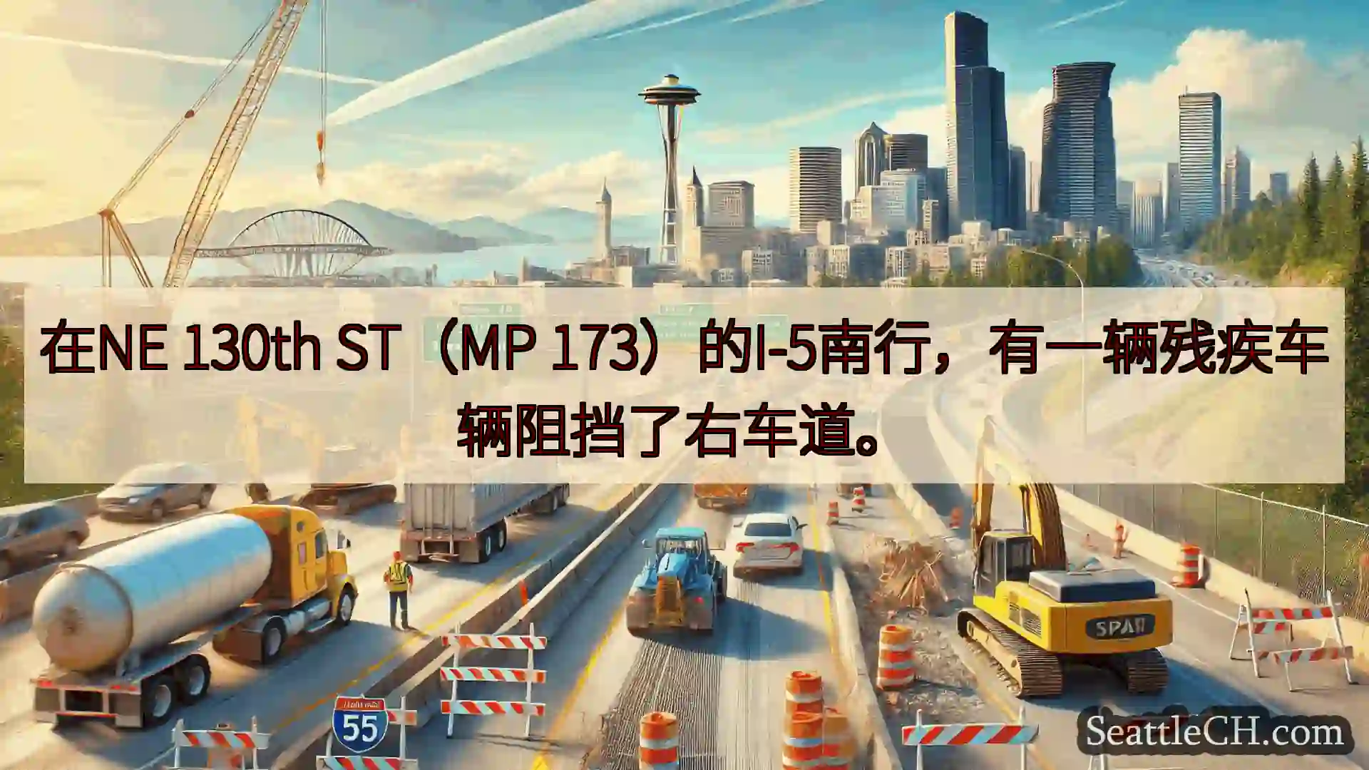 西雅图交通新闻 在NE 130th ST（MP