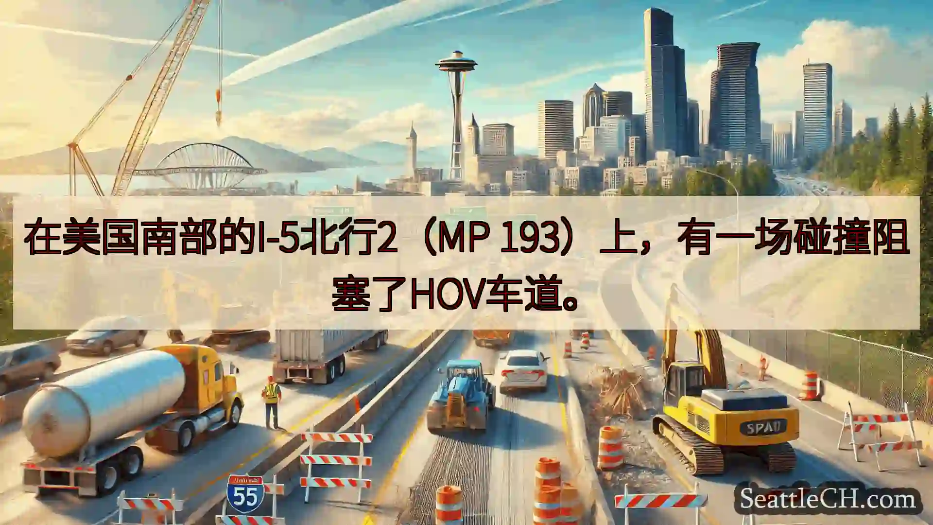 西雅图交通新闻 在美国南部的I-5北行2（MP