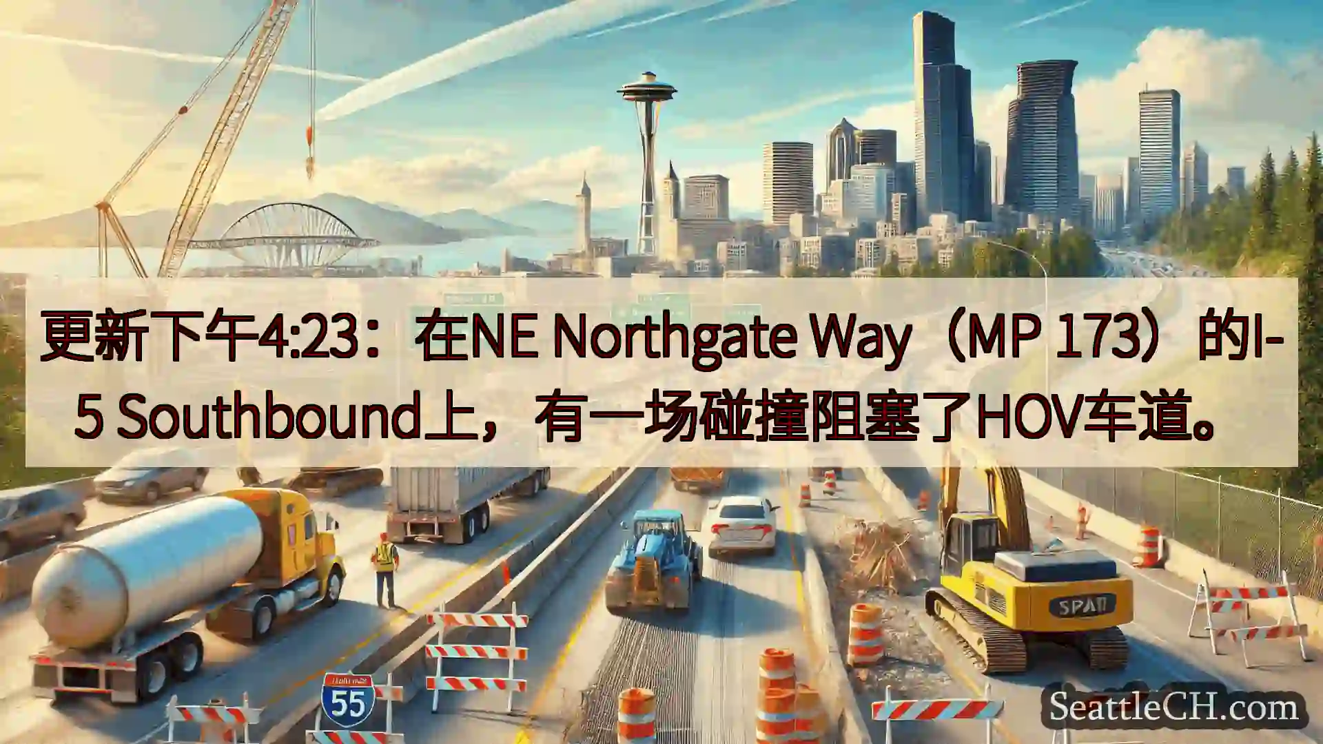 西雅图交通新闻 更新下午4:23：在NE Northgate Way（MP