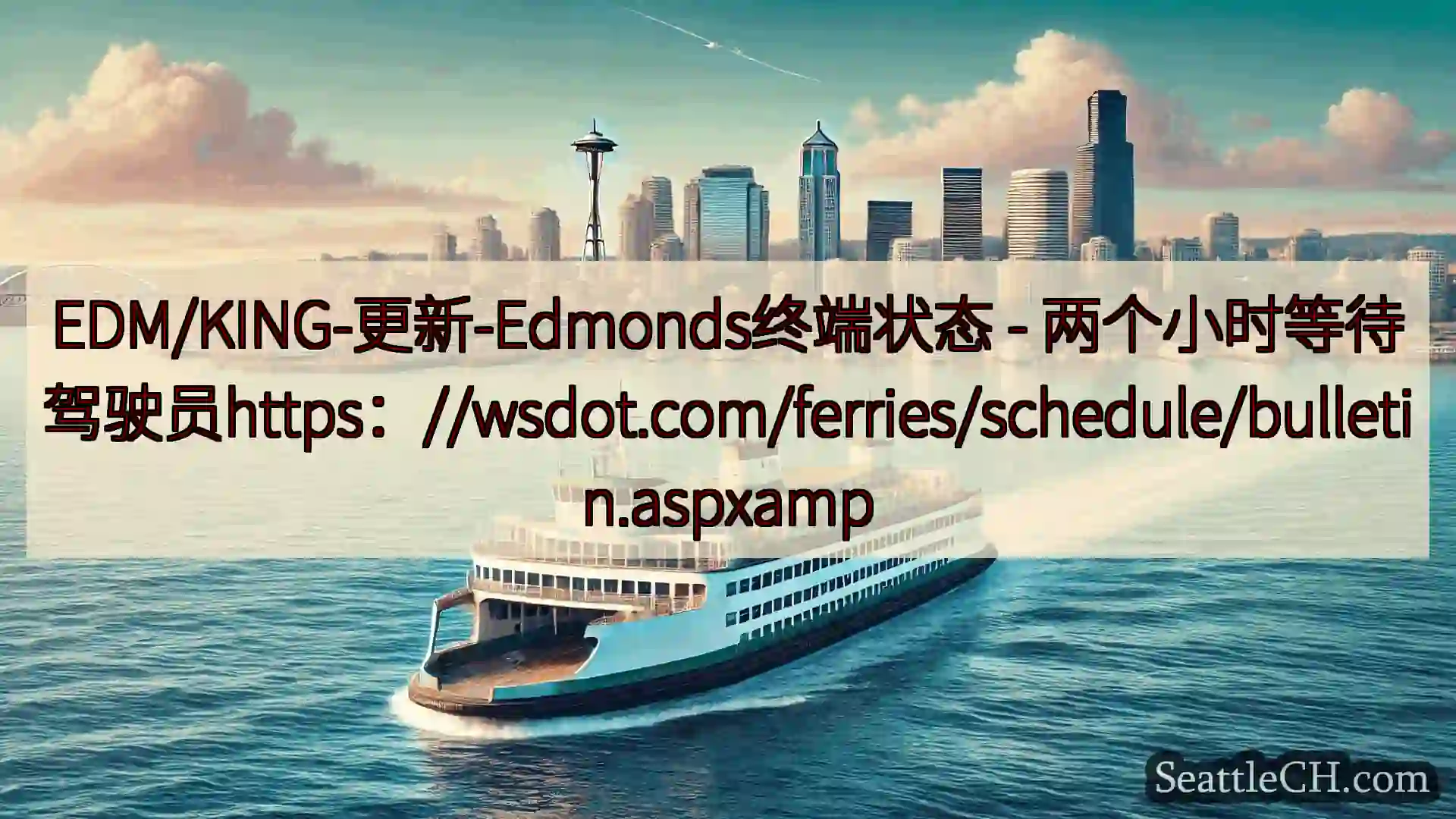 西雅图渡轮新闻 EDM/KING-更新-Edmonds终端状态 -