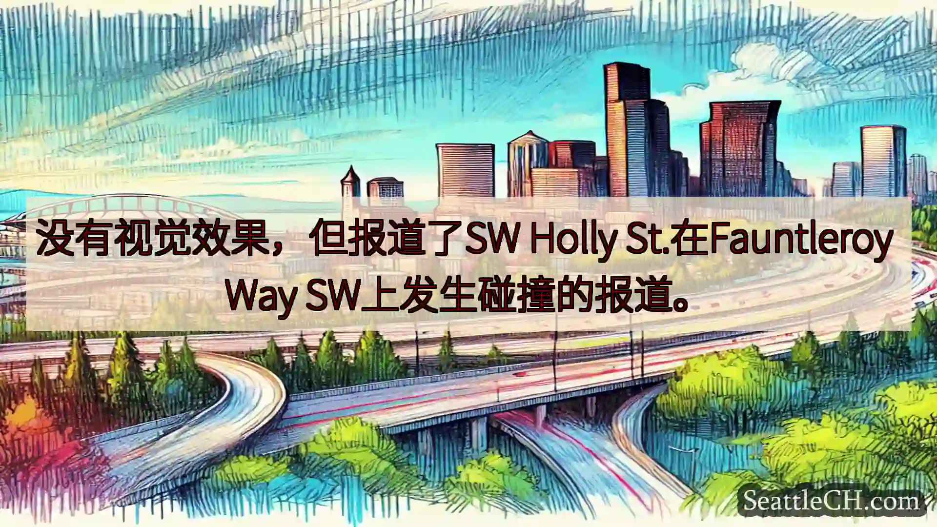 西雅图交通新闻 没有视觉效果，但报道了SW Holly St.在Fauntleroy