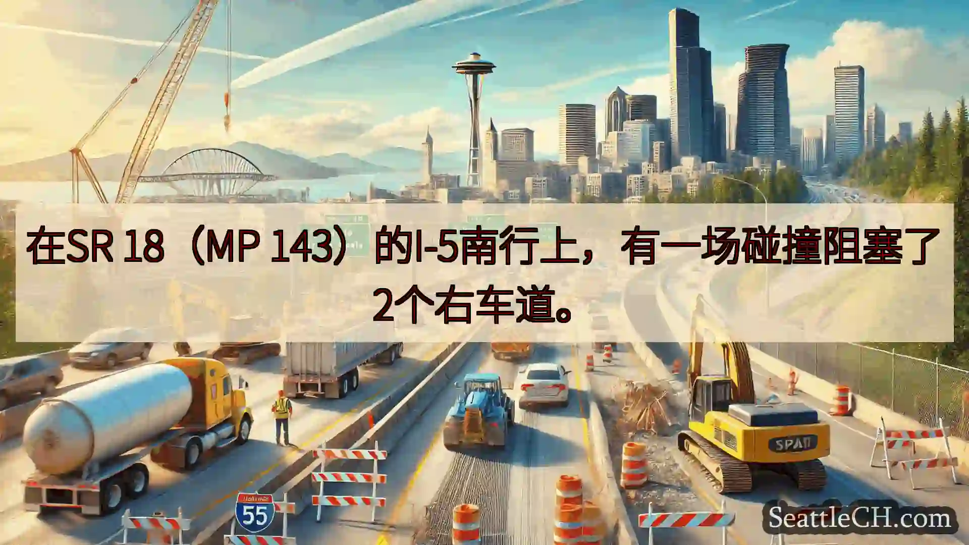 西雅图交通新闻 在SR 18（MP