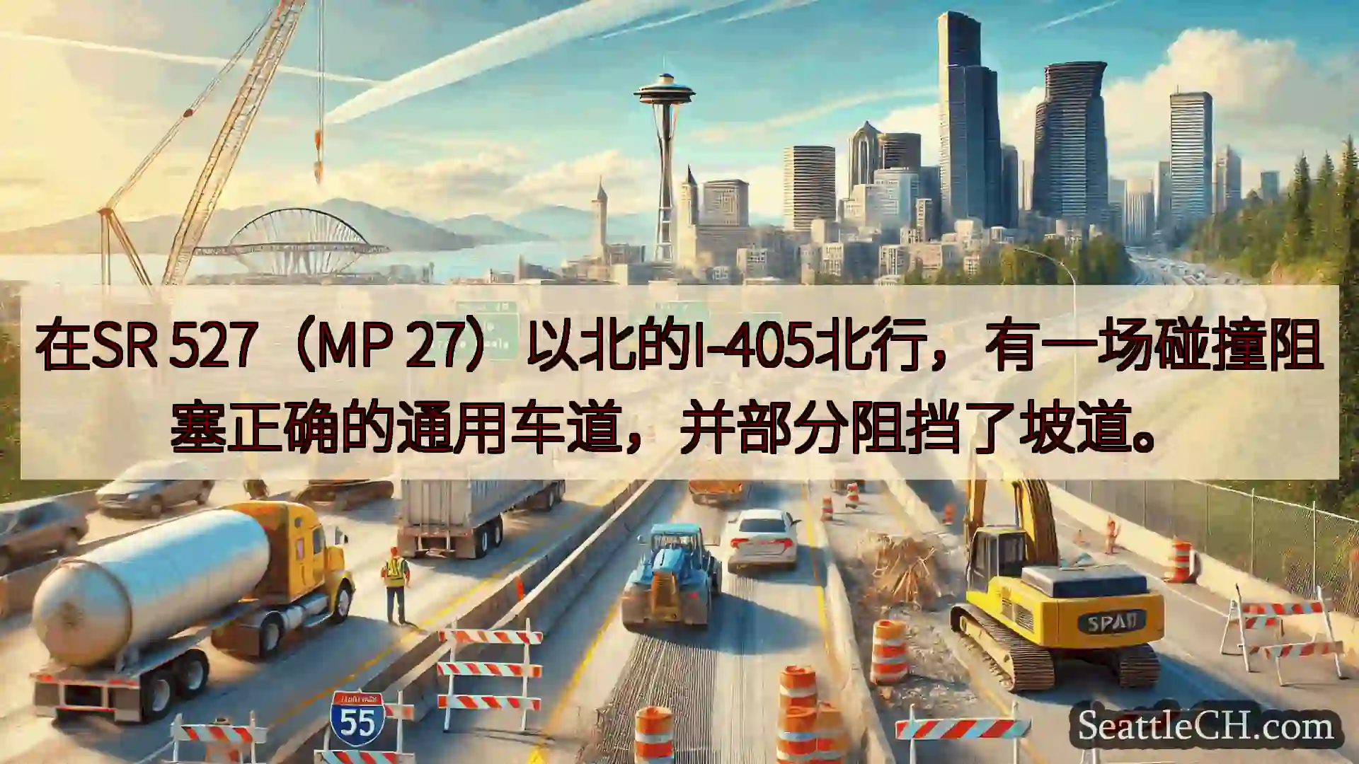 西雅图交通新闻 在SR 527（MP