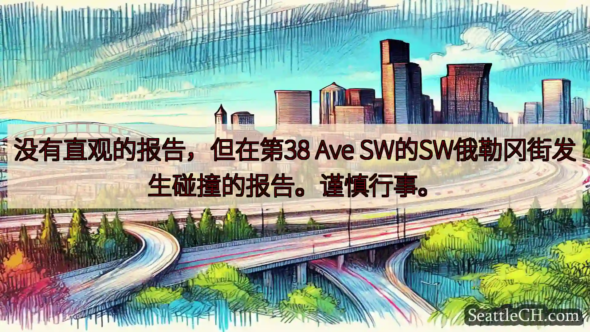 西雅图交通新闻 没有直观的报告，但在第38 Ave
