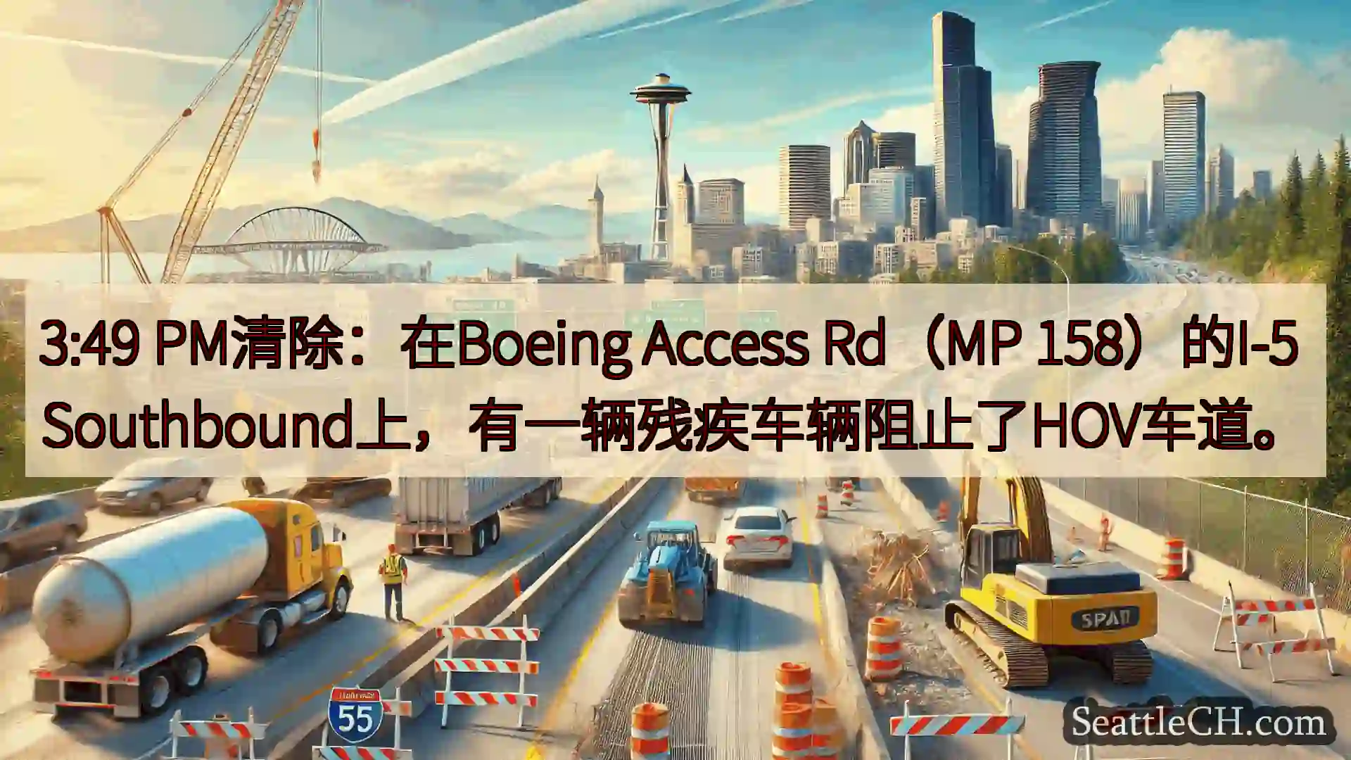 西雅图交通新闻 3:49 PM清除：在Boeing Access Rd（MP
