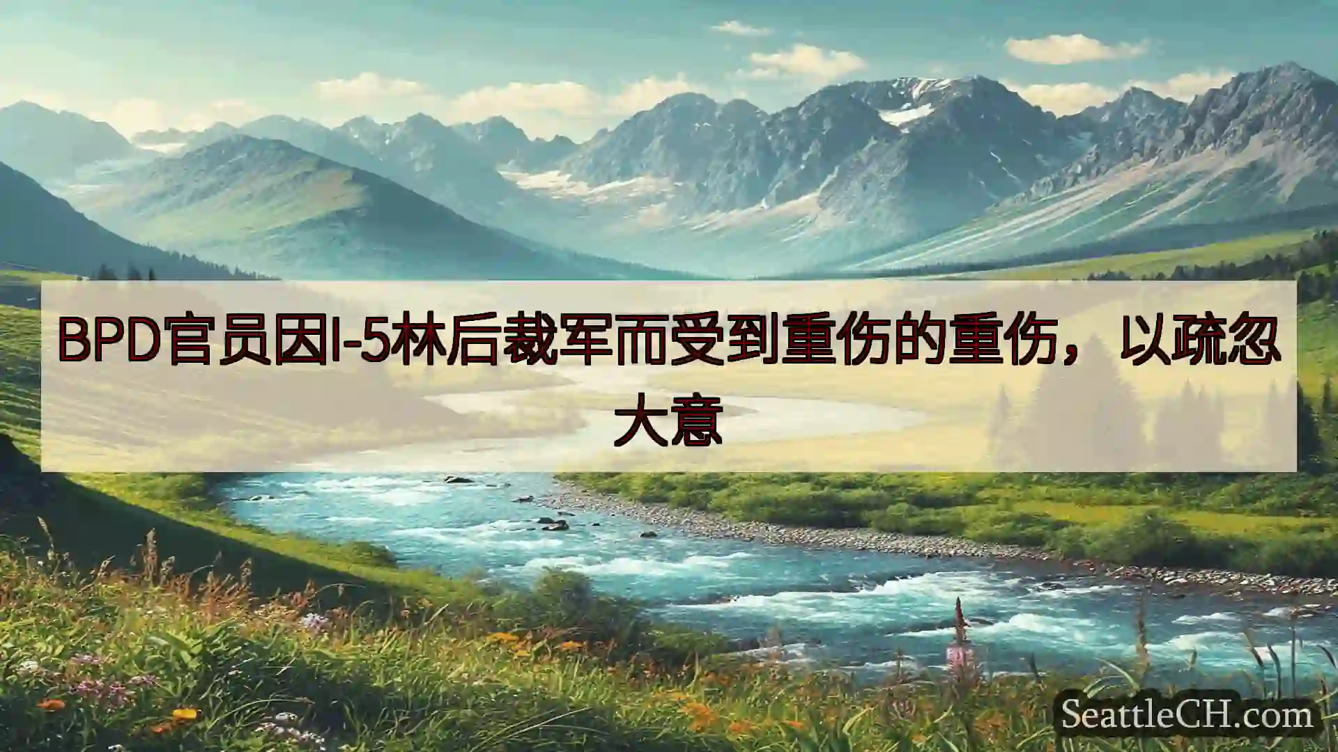 西雅图新闻 BPD官员因I-5林后裁军而受到重伤的重伤，以疏忽大意