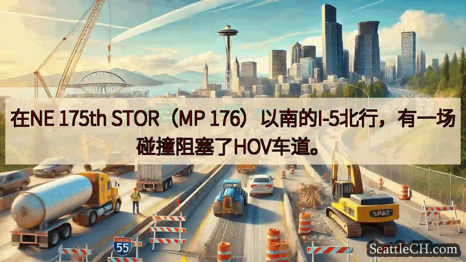 西雅图交通新闻 在NE 175th STOR（MP