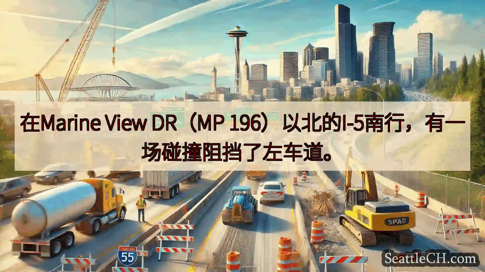 西雅图交通新闻 在Marine View DR（MP
