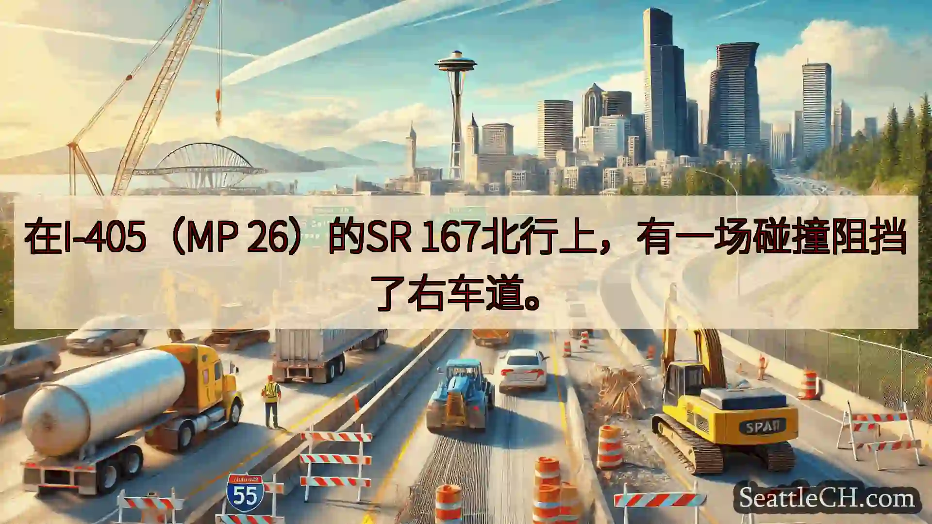 西雅图交通新闻 在I-405（MP 26）的SR
