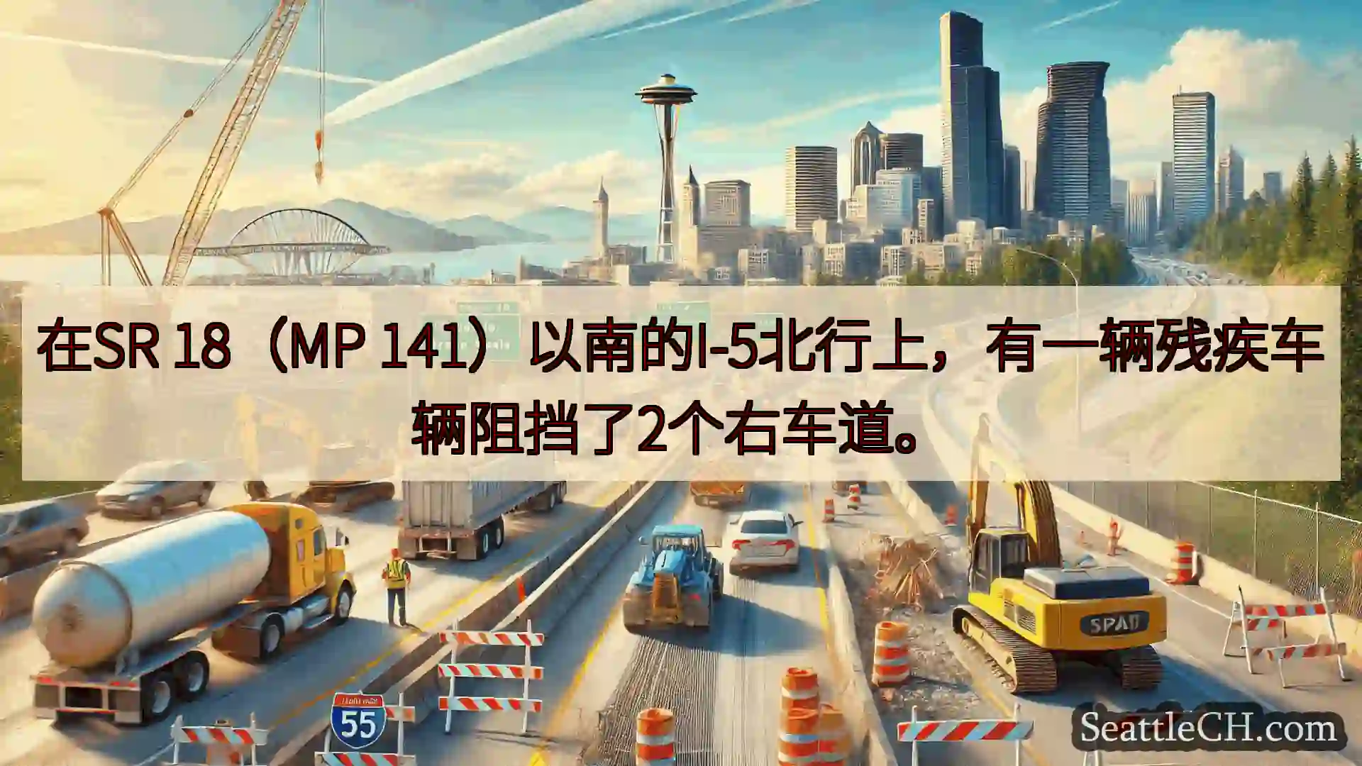 西雅图交通新闻 在SR 18（MP