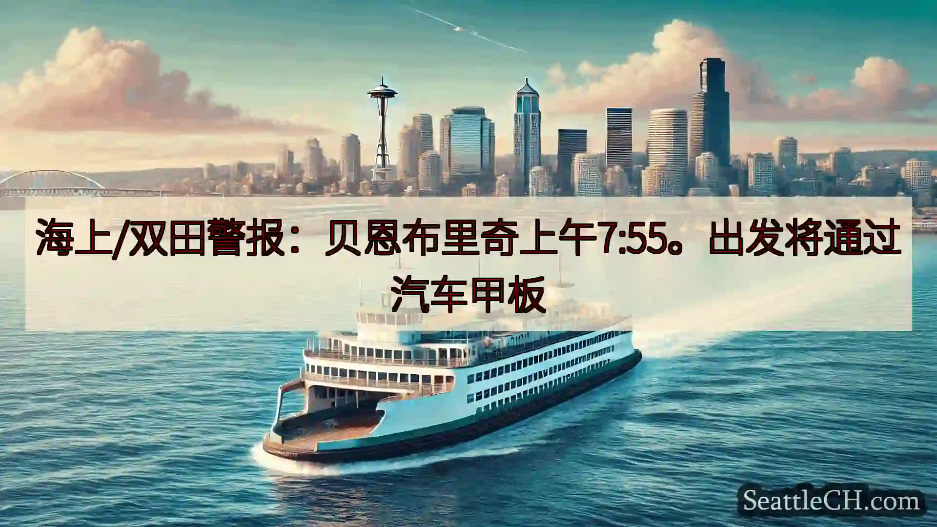 西雅图渡轮新闻 海上/双田警报：贝恩布里奇上午7:55。出发将通过汽车甲板https: