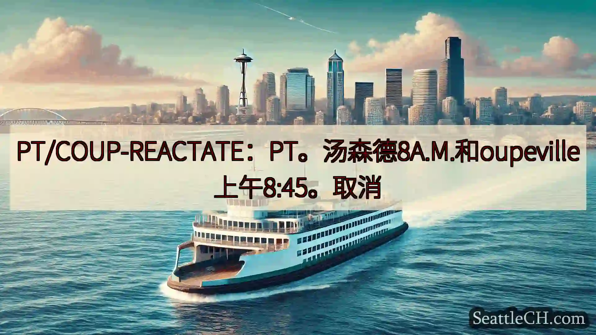 西雅图渡轮新闻 PT/COUP-REACTATE：PT。汤森德8A.M.和oupevi