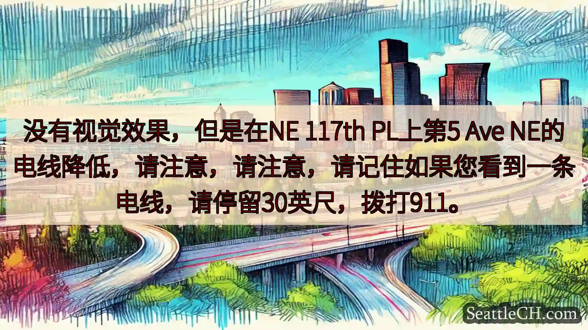 西雅图交通新闻 没有视觉效果，但是在NE 117th PL上第5 Ave