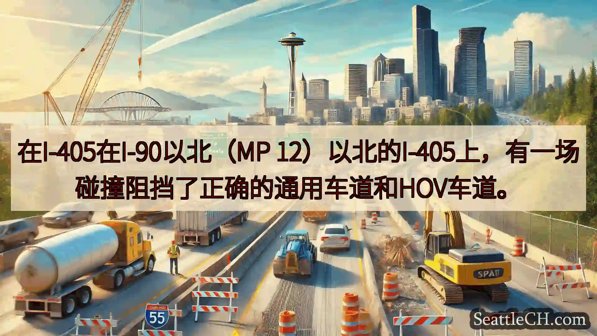 西雅图交通新闻 在I-405在I-90以北（MP