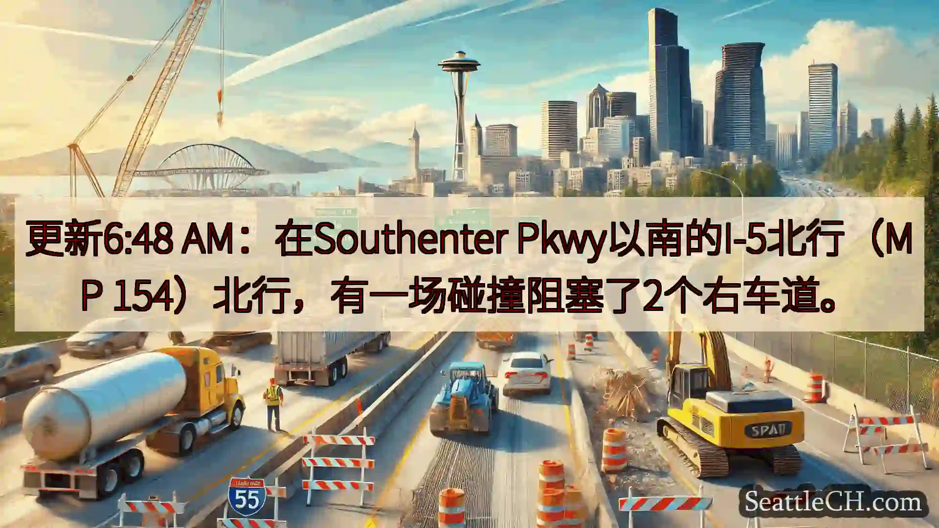 西雅图交通新闻 更新6:48 AM：在Southenter