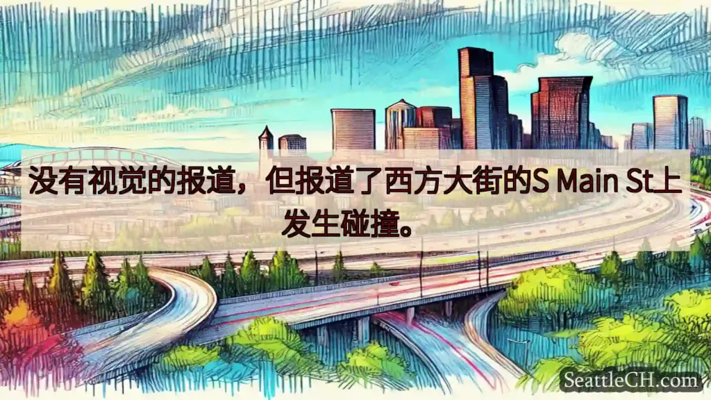 西雅图交通新闻 没有视觉的报道，但报道了西方大街的S Main St上发生碰撞。