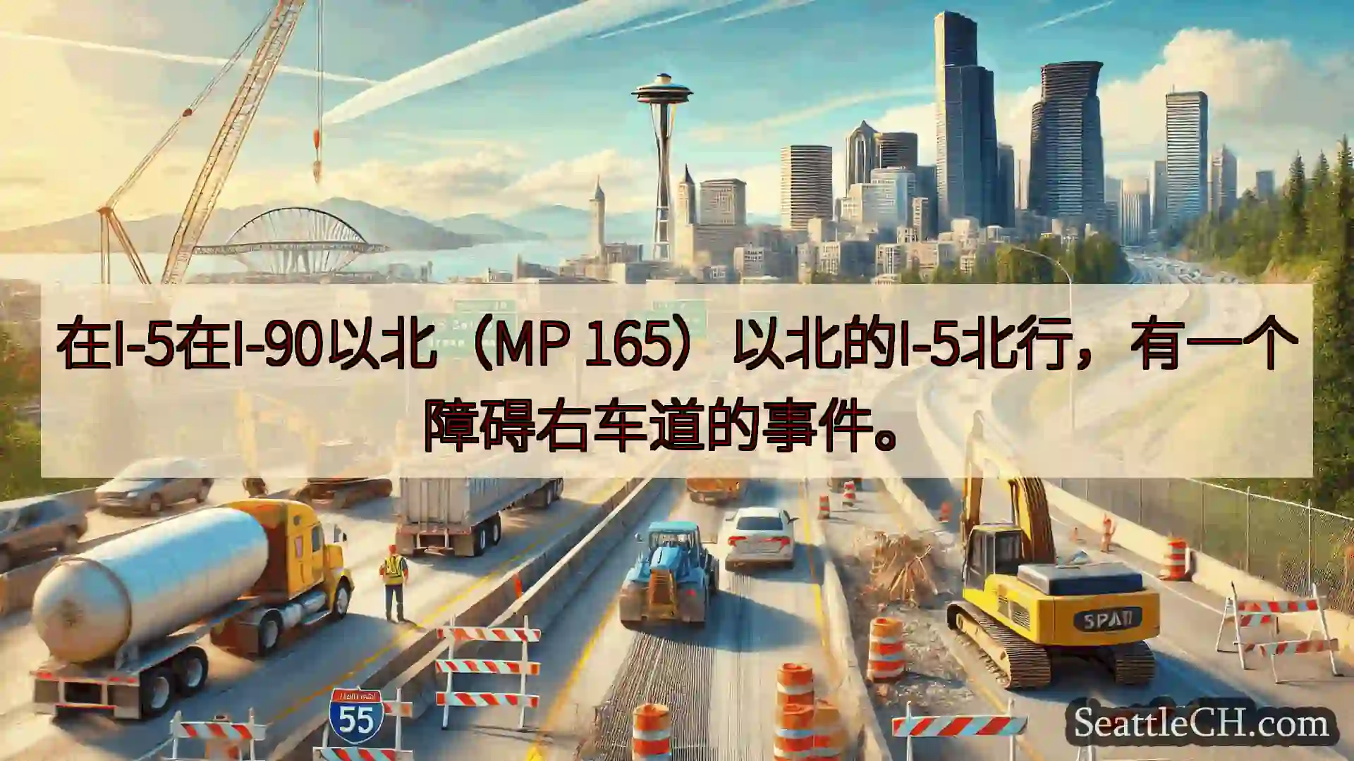 西雅图交通新闻 在I-5在I-90以北（MP
