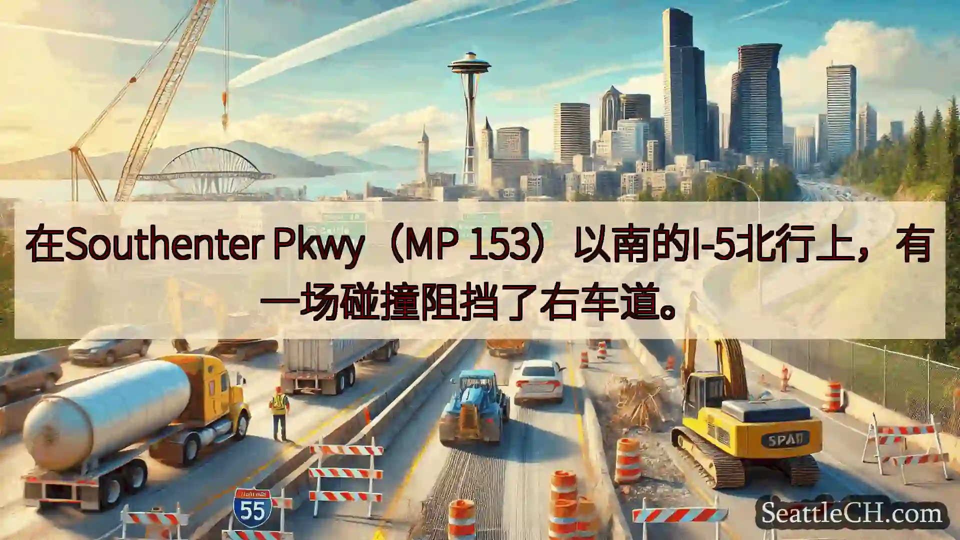 西雅图交通新闻 在Southenter Pkwy（MP