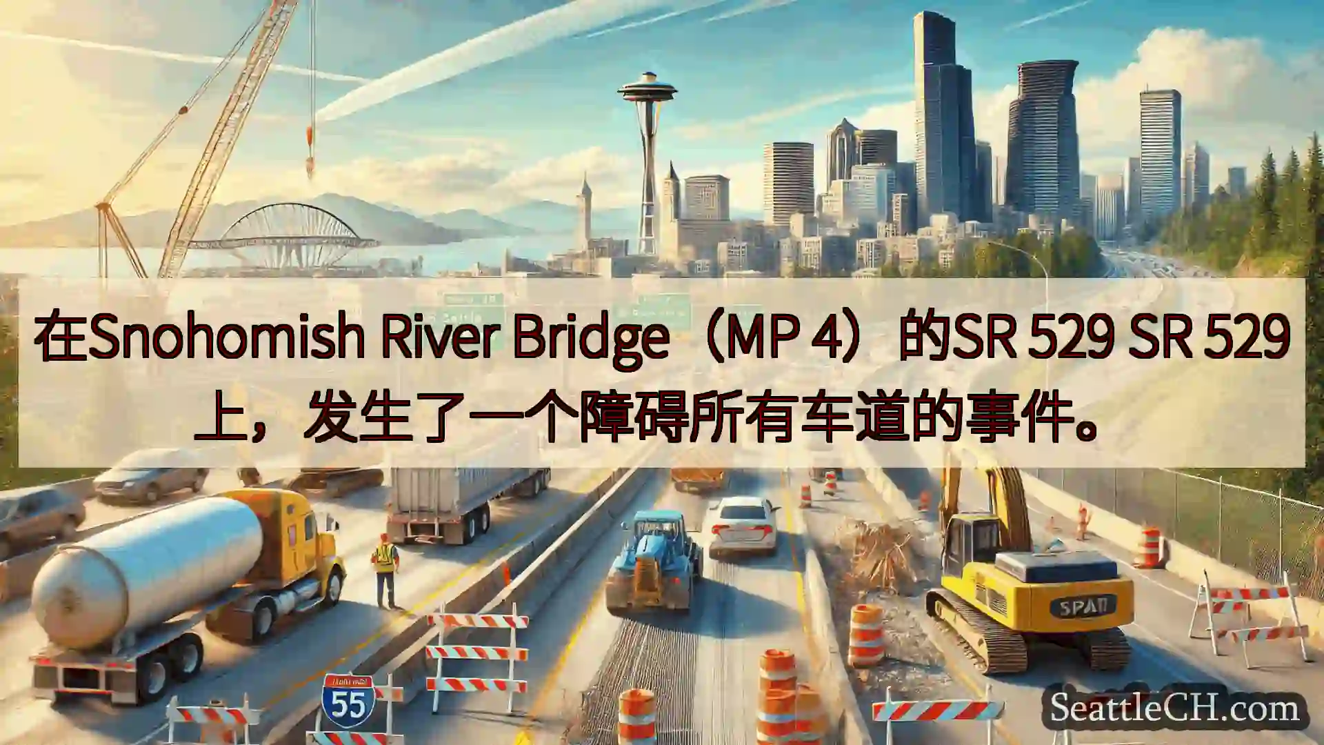 西雅图交通新闻 在Snohomish River Bridge（MP 4）的SR