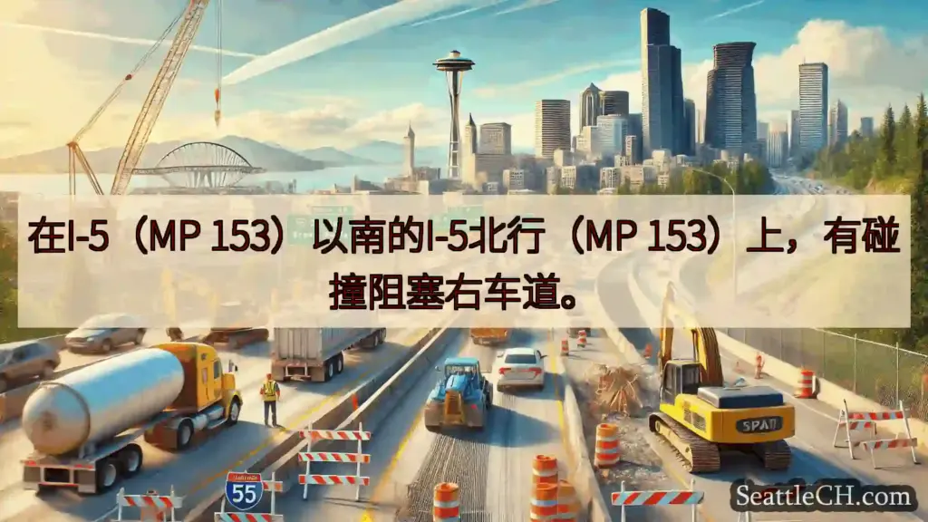 西雅图交通新闻 在I-5（MP 153）以南的I-5北行（MP