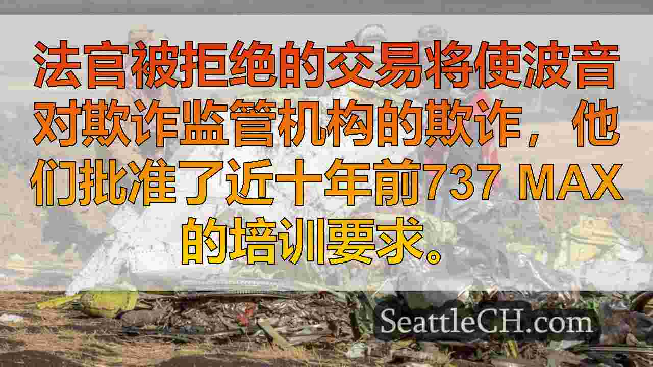 美国法官在737 Max崩溃的阴谋案中拒绝了波音公司的认罪协议