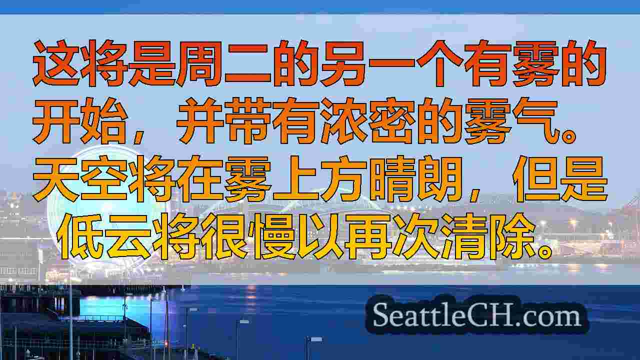 西雅图天气：雨于本周晚些时候返回