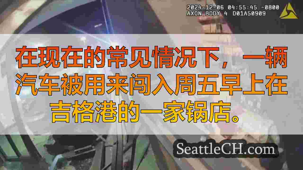 小偷使用现代在入室盗窃期间坠入Gig Harbour Pot商店