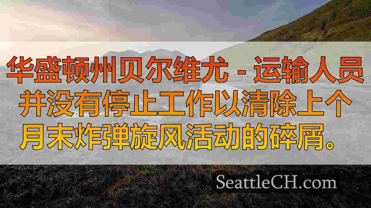 贝尔维尤（Bellevue），西澳大利亚州的船员继续炸弹旋风碎屑清理假期周末
