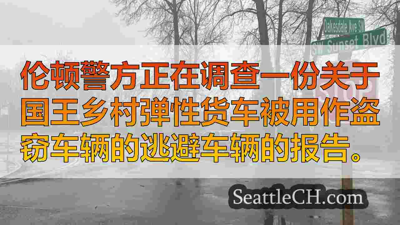 据报道，金县地铁弹性货车用作失败的伦顿汽车盗窃的逃生车辆