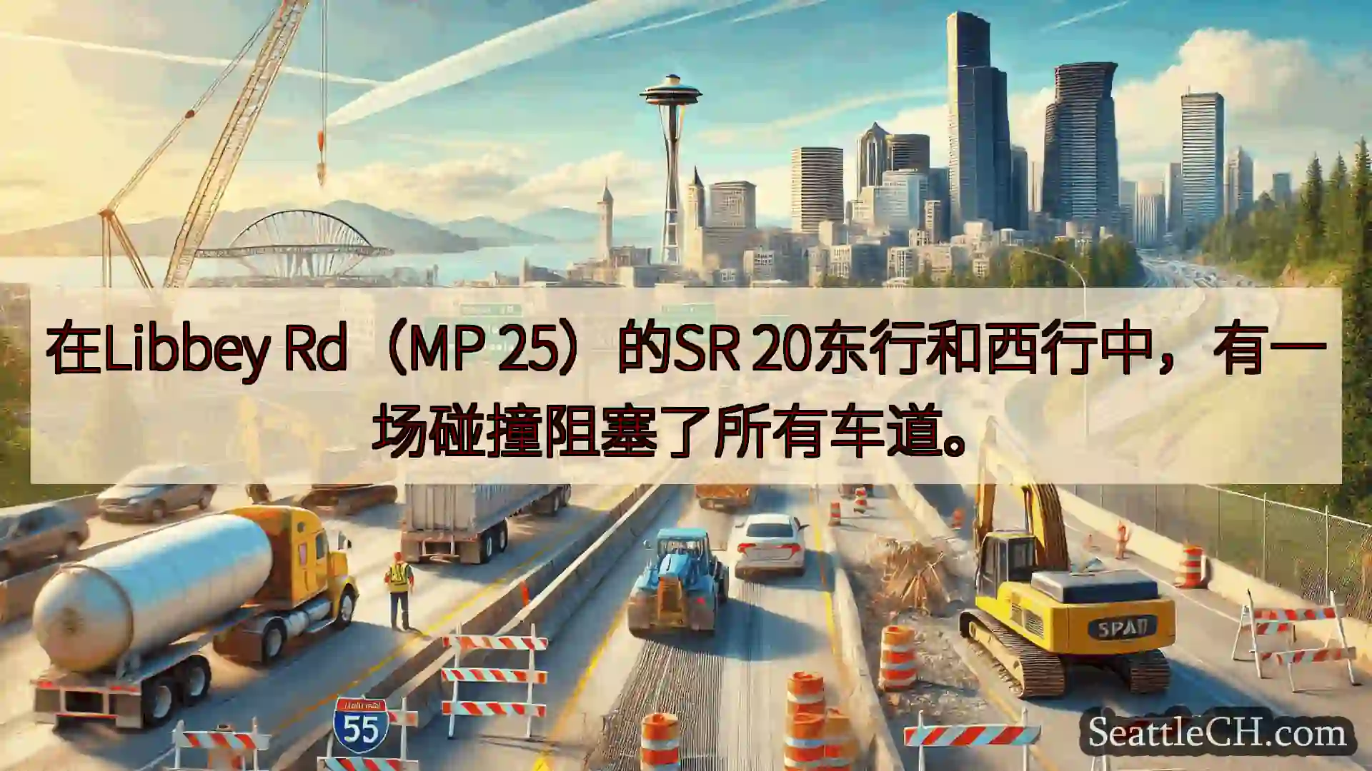 西雅图交通新闻 在Libbey Rd（MP 25）的SR