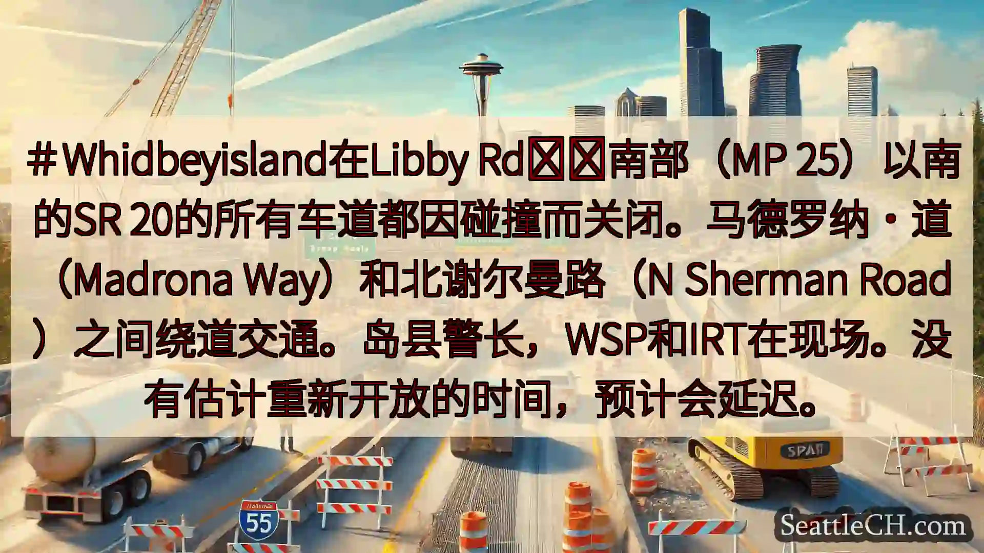 西雅图交通新闻 ＃Whidbeyisland在Libby Rd​​南部（MP