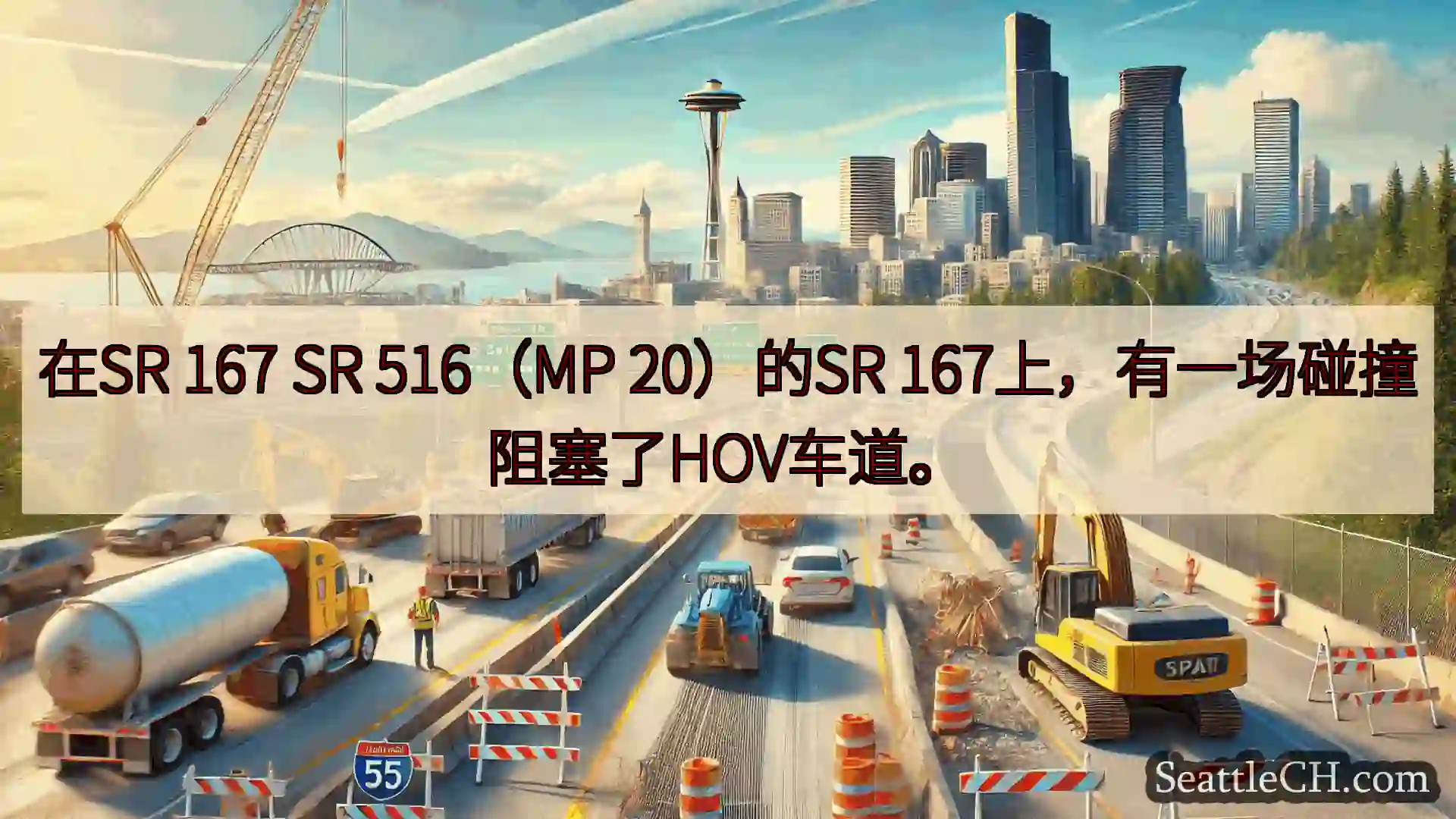 西雅图交通新闻 在SR 167 SR 516（MP 20）的SR