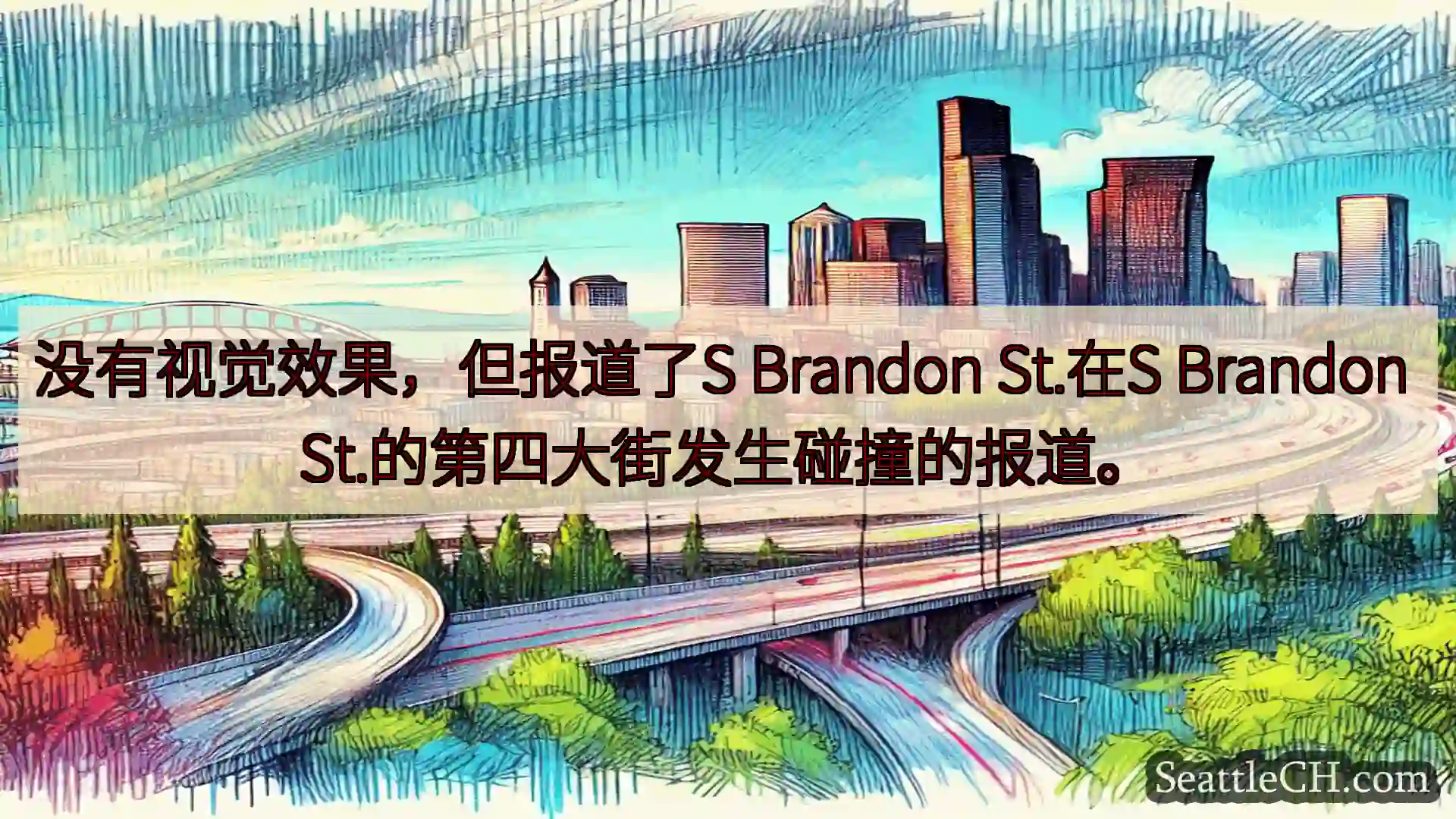 西雅图交通新闻 没有视觉效果，但报道了S Brandon St.在S Brandon