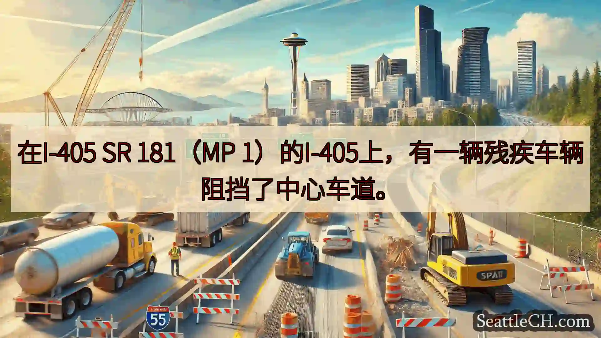 西雅图交通新闻 在I-405 SR 181（MP