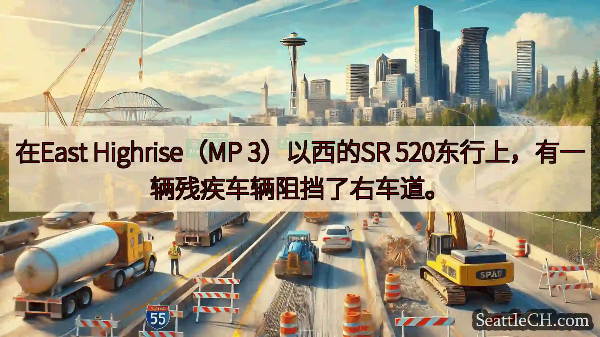 西雅图交通新闻 在East Highrise（MP 3）以西的SR