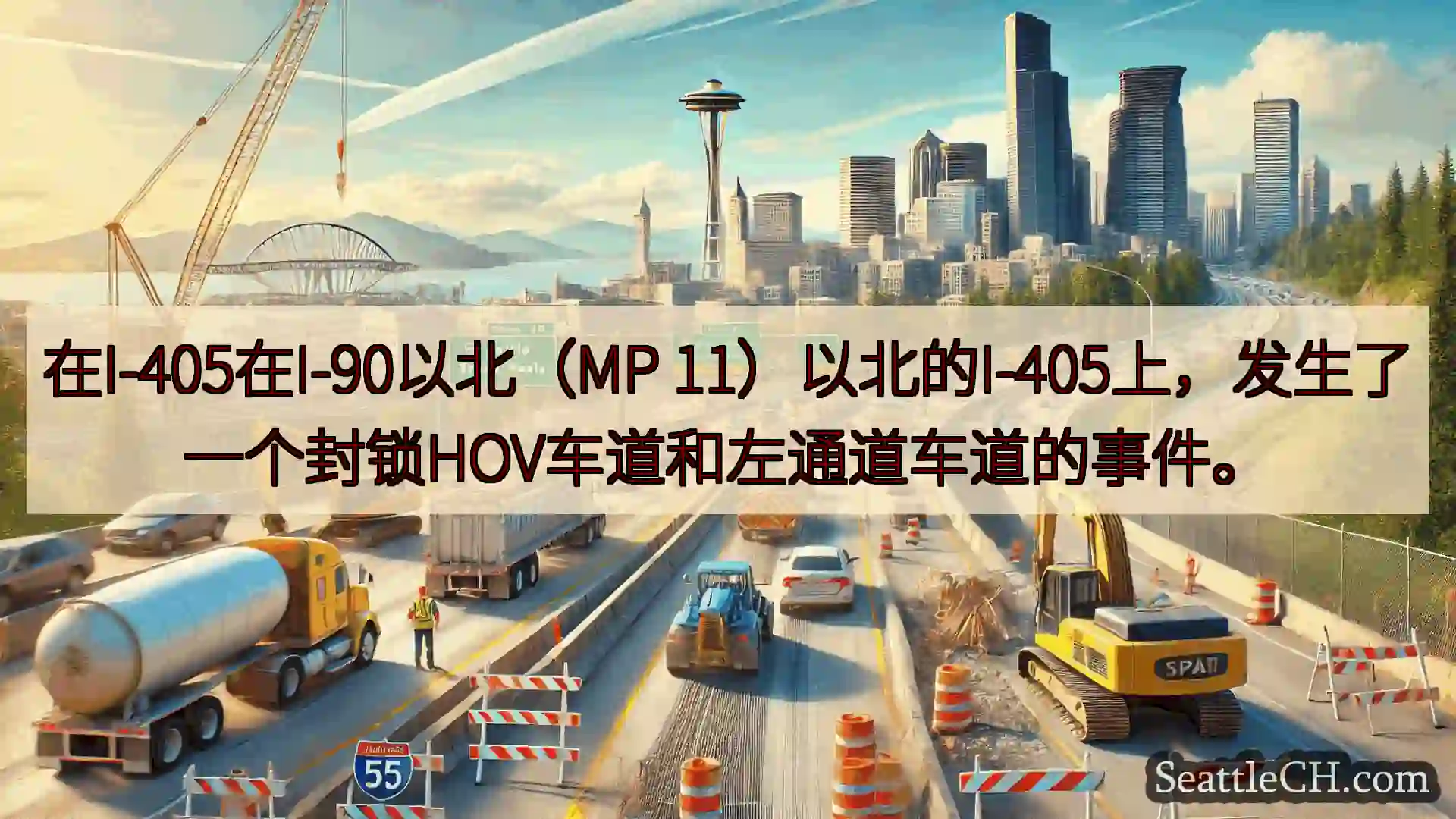 西雅图交通新闻 在I-405在I-90以北（MP
