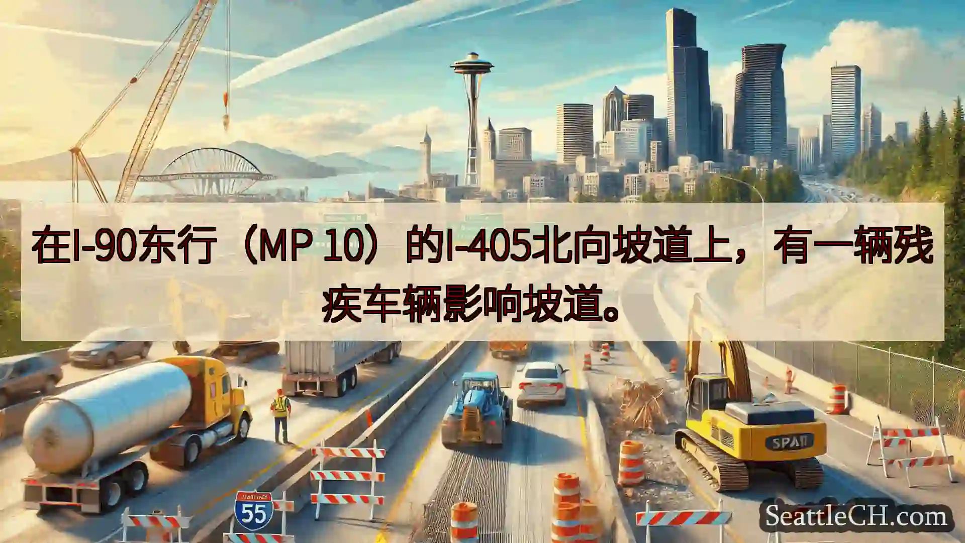 西雅图交通新闻 在I-90东行（MP
