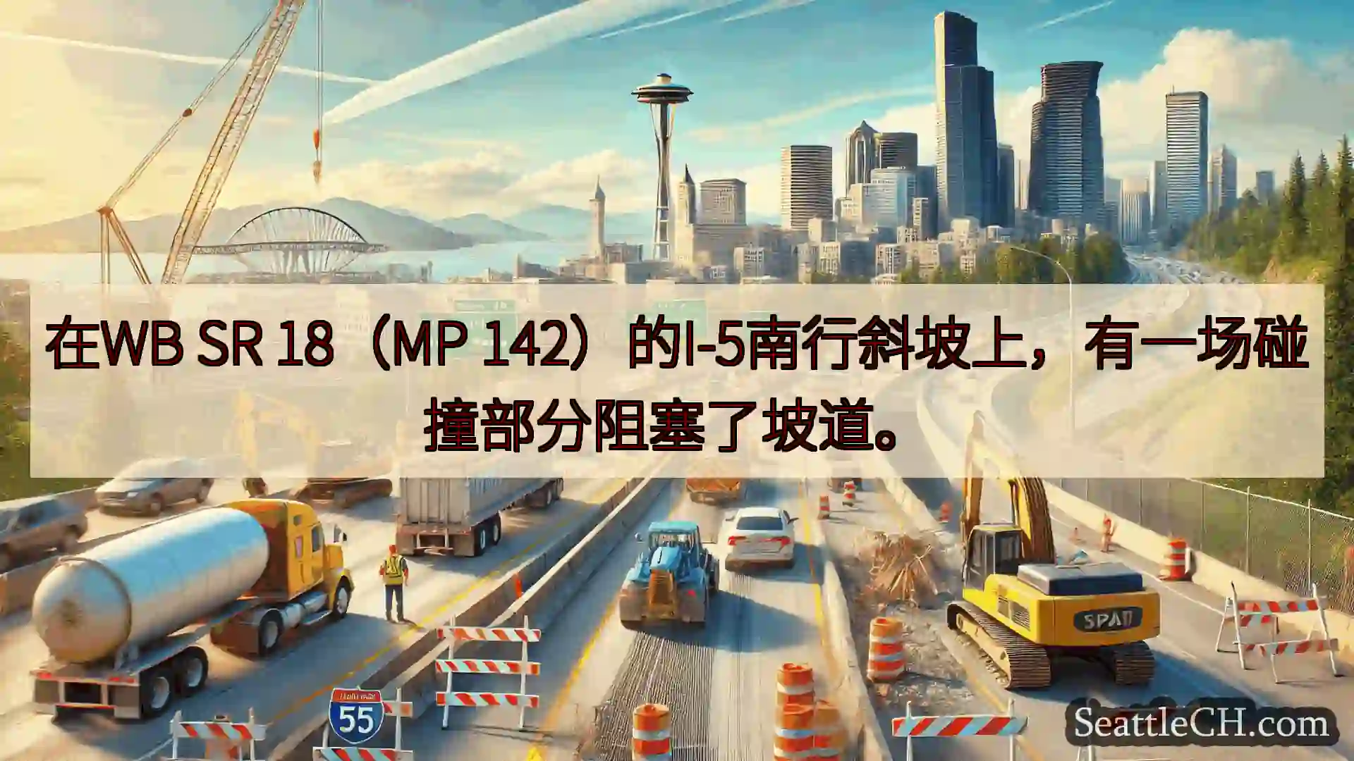 西雅图交通新闻 在WB SR 18（MP