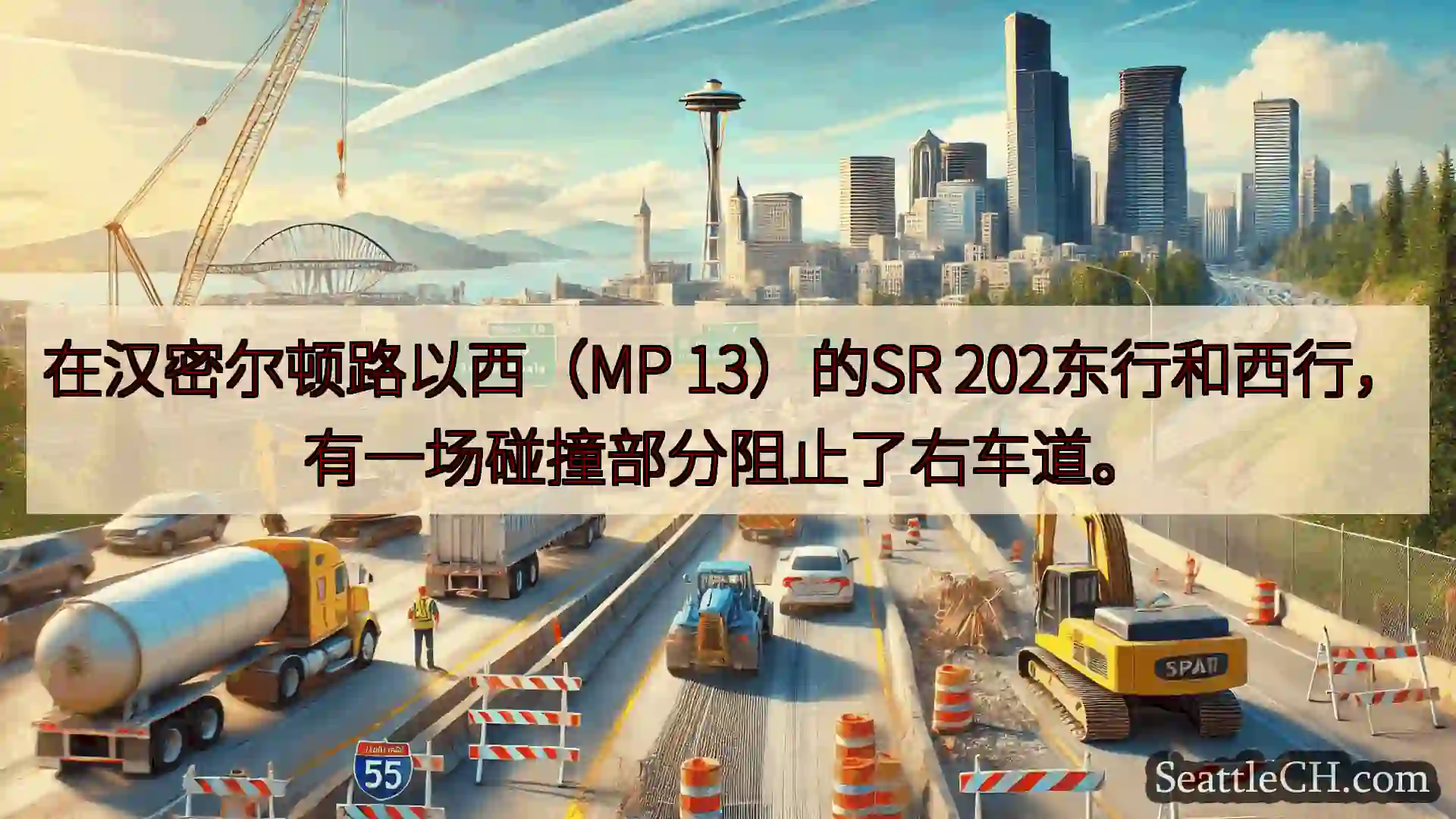 西雅图交通新闻 在汉密尔顿路以西（MP 13）的SR