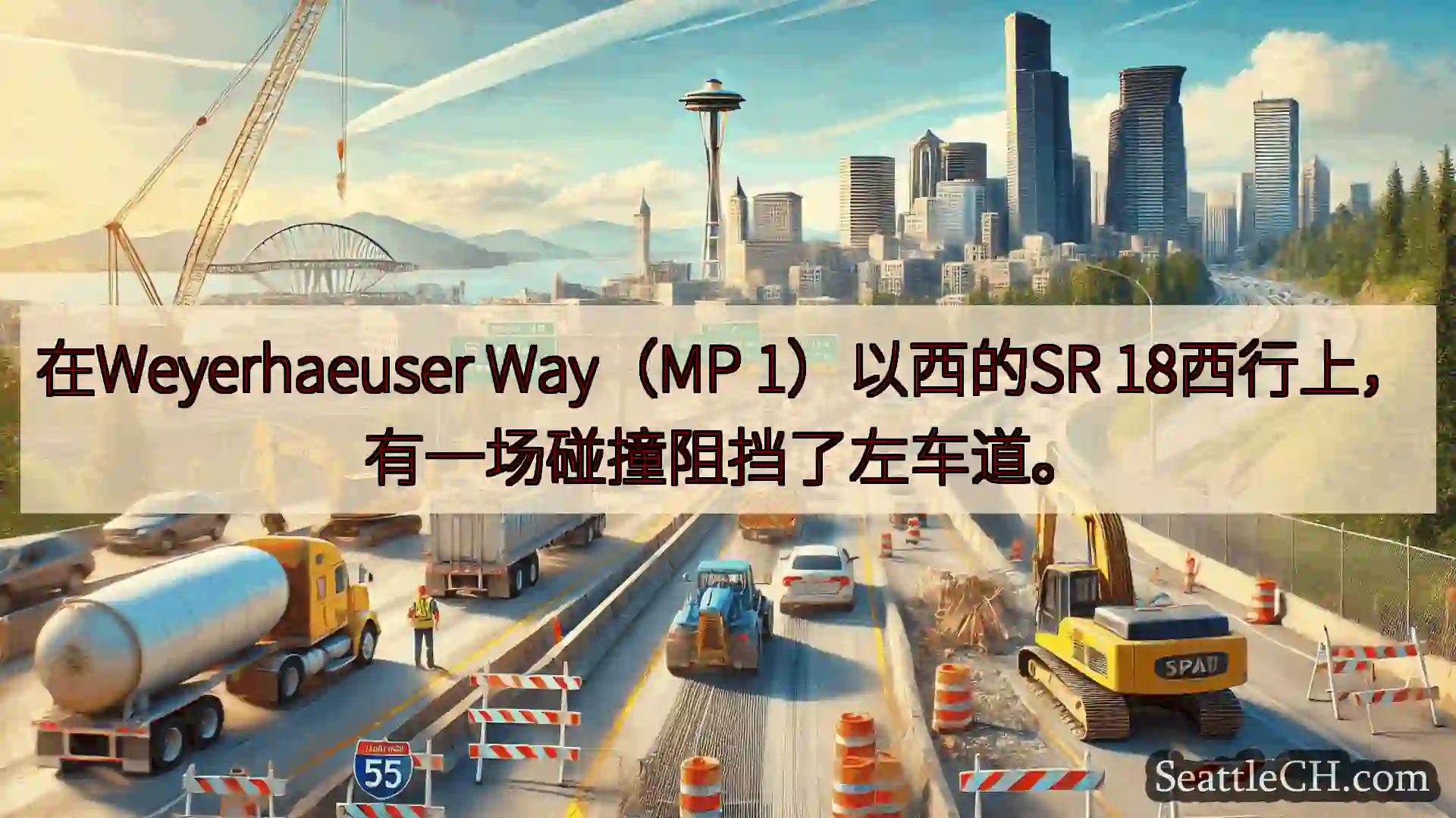 西雅图交通新闻 在Weyerhaeuser Way（MP 1）以西的SR