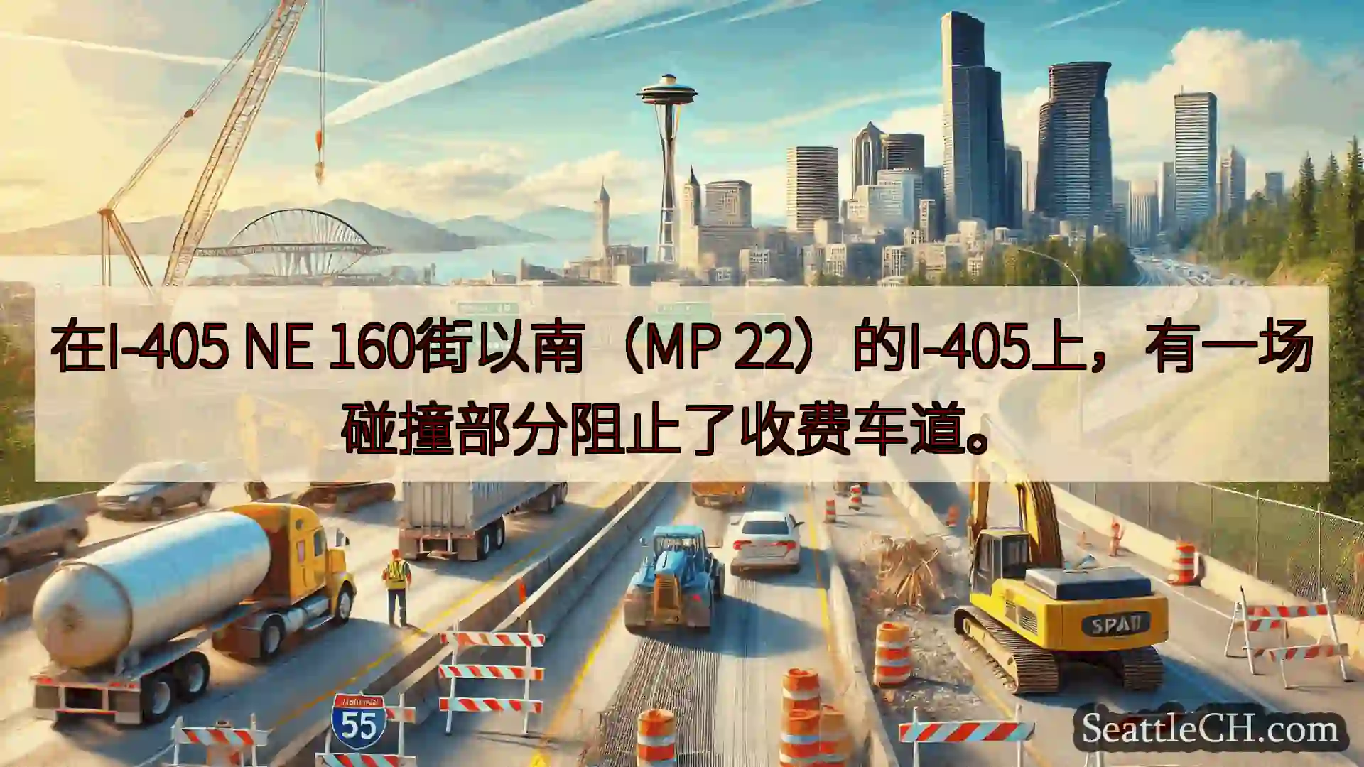 西雅图交通新闻 在I-405 NE 160街以南（MP