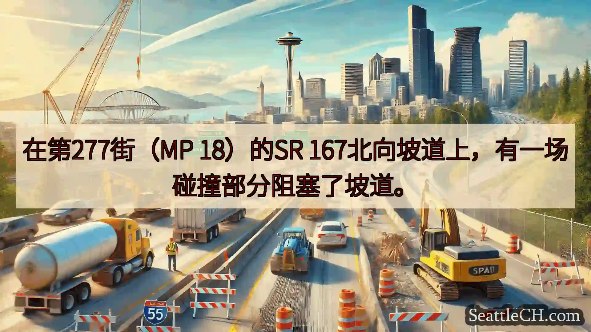 西雅图交通新闻 在第277街（MP 18）的SR