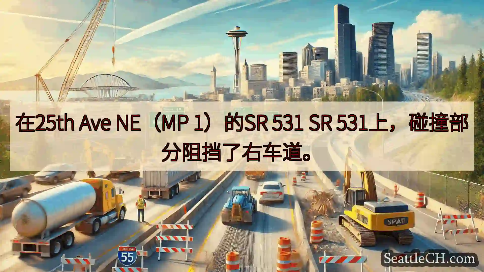 西雅图交通新闻 在25th Ave NE（MP 1）的SR 531 SR