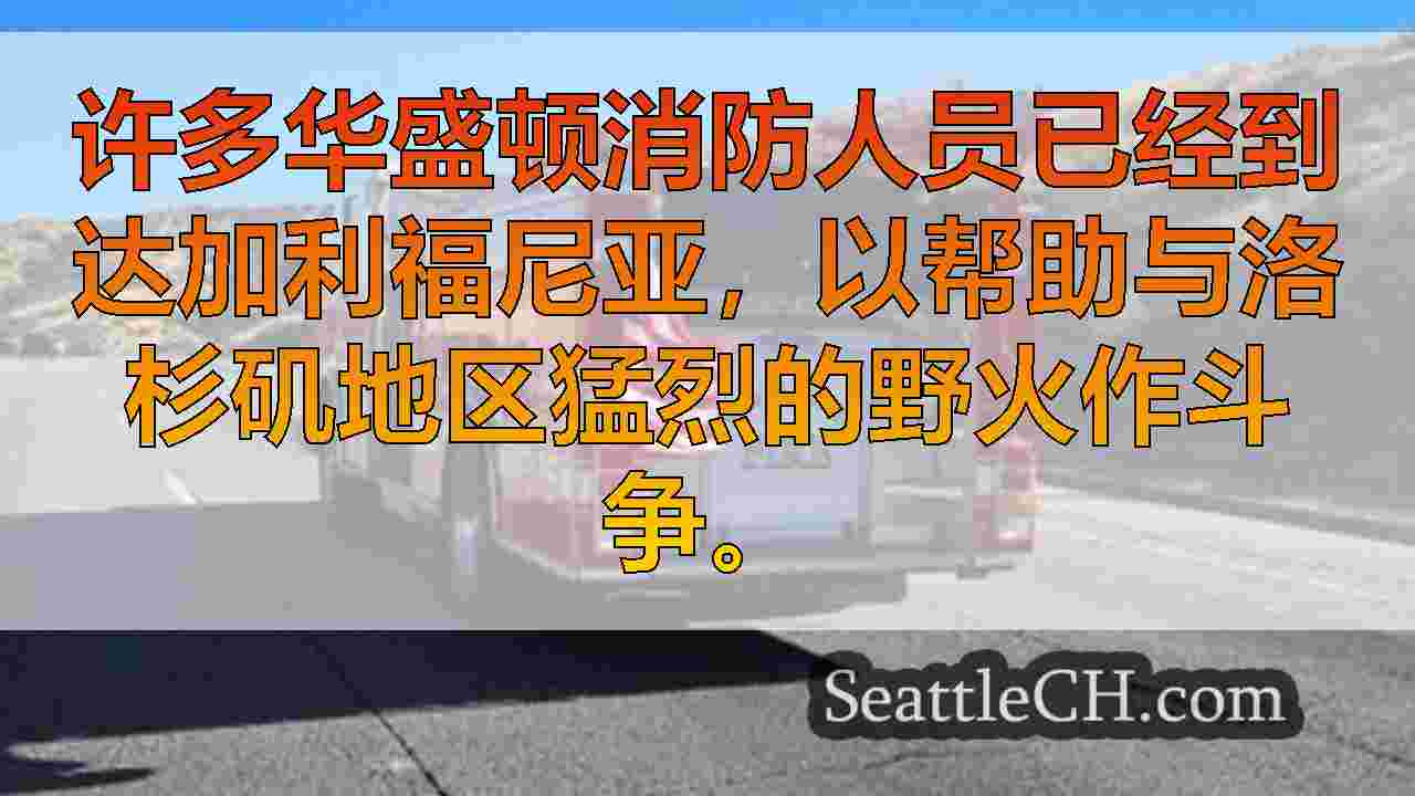华盛顿消防人员到达洛杉矶，与数千人战斗