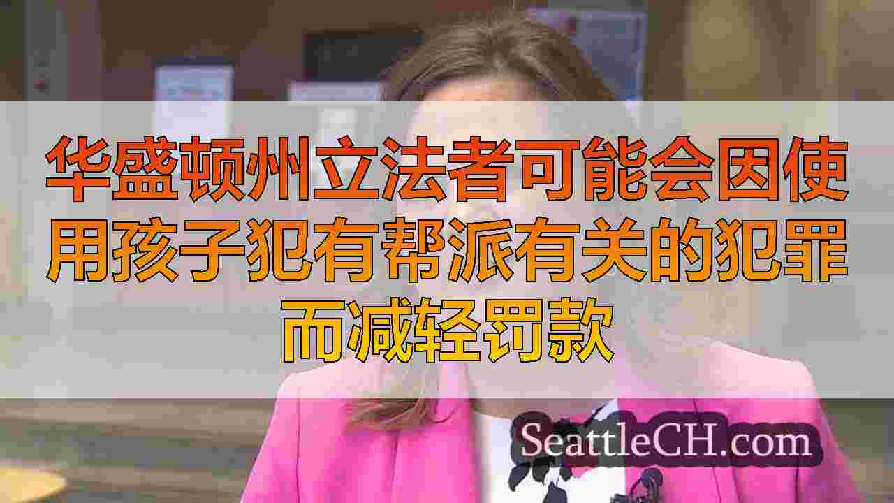 华盛顿州立法者可能会因使用孩子犯有帮派有关的犯罪而减轻罚款