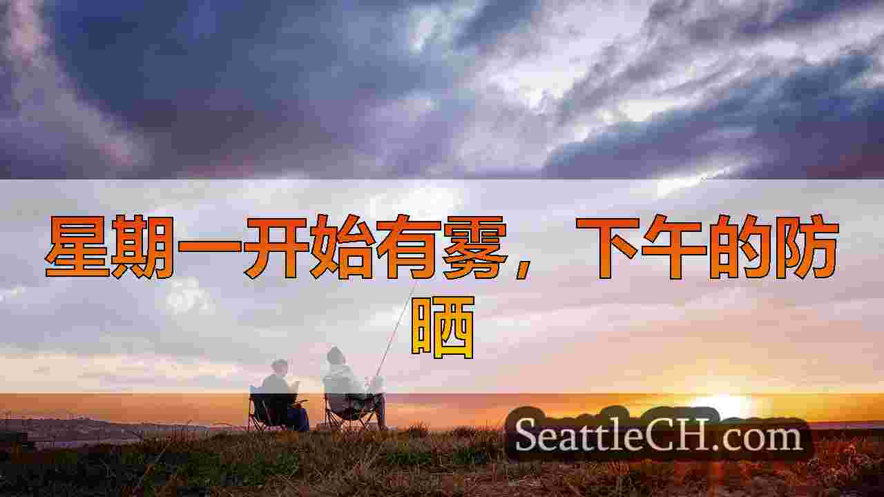 星期一开始有雾，可能会有一些下午的防晒霜