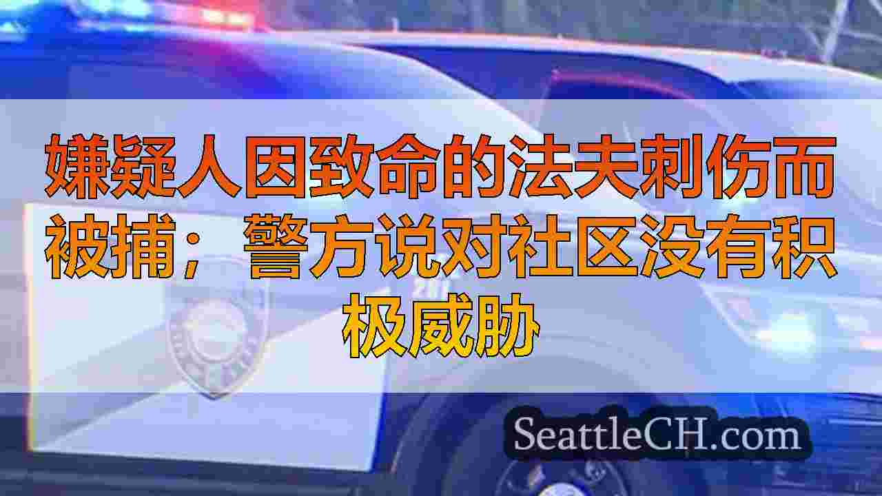 嫌疑人因致命的法夫刺伤而被捕；警方说对社区没有积极威胁